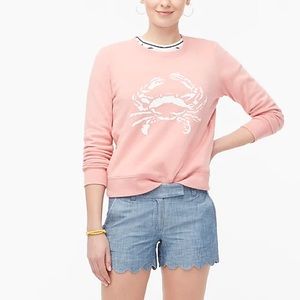 J. Crew scalloped women’s chambray shorts